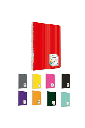 Çınar Colormaxi A4 72yp. Düz Plastik Kapak Spiralli Not Defteri  B46