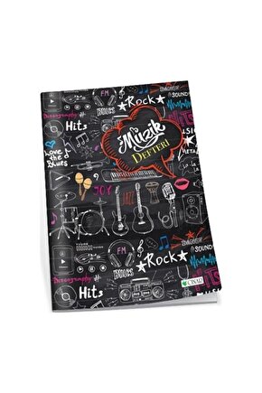 Uninote Müzik Defteri A4 40 Yaprak Büyük Boy Karma Kapak Rekleri