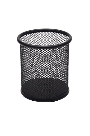 500 Kalemlik Metal Perforeli Silindir Siyah