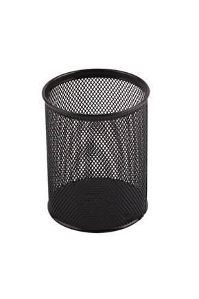 Metal Perfore Yuvarlak Kalemlik Siyah