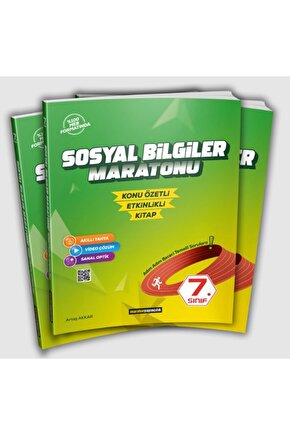 Maraton Yayıncılık 7.Sınıf Sosyal Bilgiler Maratonu Konu Özetli Ekinlikli Kitap