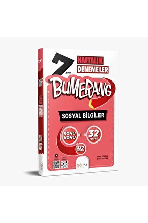 GÜNAY YAYINLARI 7. SINIF BUMERANG 32 HAFTALIK SOSYAL BİLGİLER DENEMESİ 2024-2025