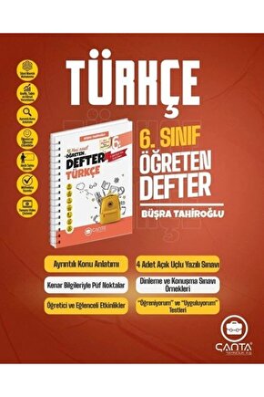 Çanta Yayınları 6.Sınıf Türkçe Okula Yardımcı Öğreten Defter Yeni