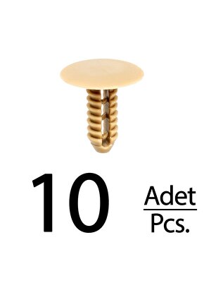 Fiat Ducato için Döşeme Klips-Bej - 10 Adet