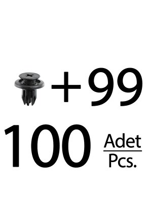Opel, Chevrolet, Honda için Tampon ve Davlumbaz Klips- 100 Adet