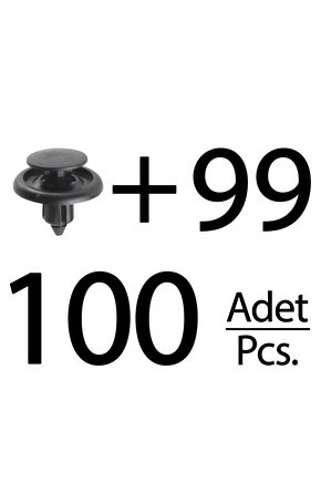 Toyota için Davlumbaz ve Tampon Klipsi- 100 Adet