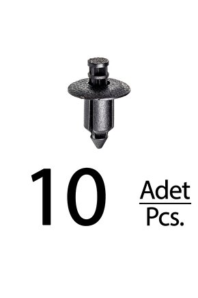 Volvo Honda Accord Civic CR-V için Kapı Döşeme Klips - 10 Adet