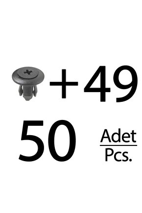 Ford, Mazda, Kia, Honda için Davlumbaz Klips- 50li