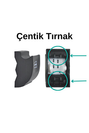Renault Megane 3, Laguna 3, Clio 3 Için Cam Açma Düğme Kapağı