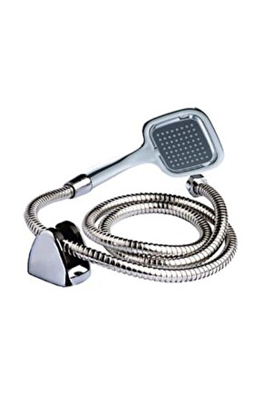Kare Duş Seti Duş Başlığı Spiral Hortum