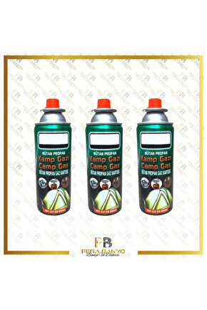 3 Adet Steel Bütan Propan Kamp Ocak Gazı Valfli Pürmüz Kartuşu 227 Gram