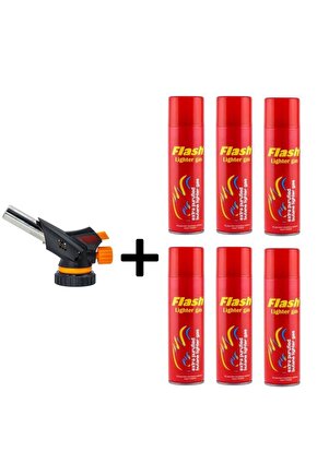 1300 Derece Profesyonel Pürmüz Çakmak Ws-509c Kafa Çakmak 6 Adet Flash Gaz Hediye