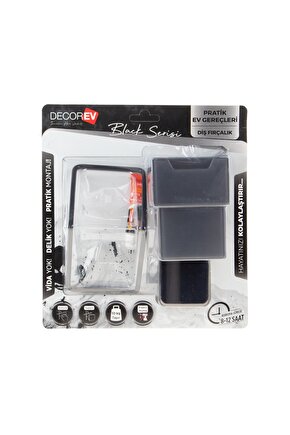 Decorev Diş Fırçalık Siyah Dc-5064 0645