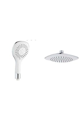 Beyaz Lüx Tepe Yağmurlama Duş Seti Lüx Robotu Tepe Duş Başlığı Ve El Duşu