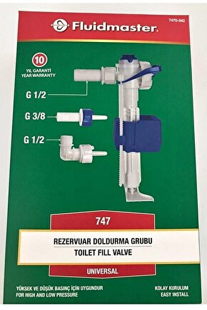 Vitra, Kale, Serel, Creavit, Bocchi ile Uyumlu Gömme Rezervuar Seti Doldurma Grubu (38,12,12)