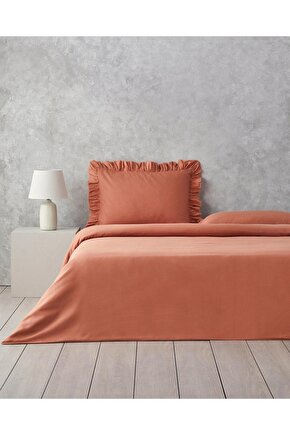 Blaze King Size Çarşaflı Nevresim Takımı Terracotta 240 x 220