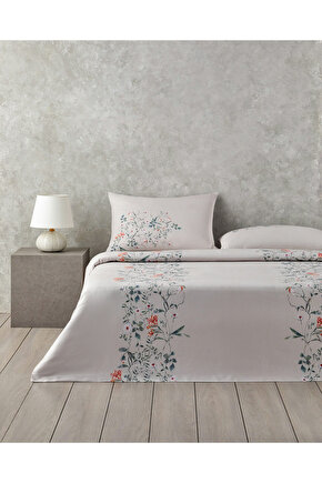 Harmony Garden Krep King Size Nevresim Takımı 240x220 cm Su Yeşili