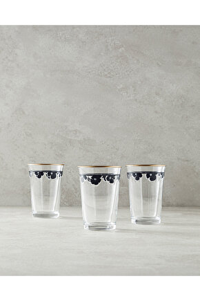 Bohemian 3lü Cam Meşrubat Bardağı 290 ml Siyah