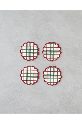 Hollyberry Ahşap 4Lü Bardak Altlığı 11 Cm Renkli (13.11.2025)