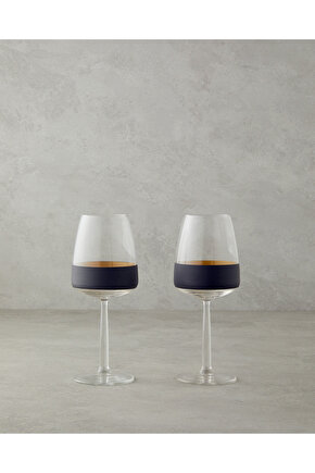 Chanson Cam 2li Kadeh 430 ml Siyah-Gold