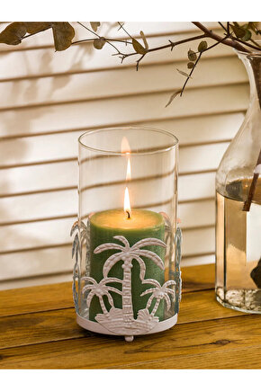 LCW HOME Renksiz Dekoratif Cam Mumluk 18 Cm
