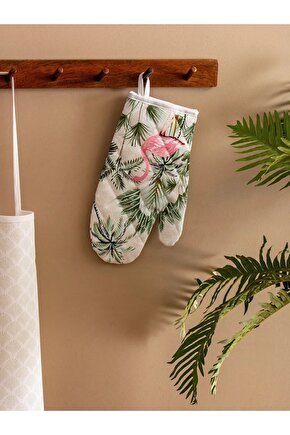 Flamingo Baskılı Fırın Eldiveni
