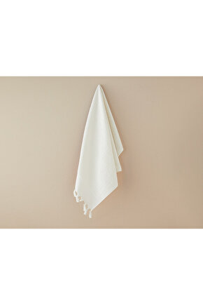Tuffy Stripe Pamuklu Saçaklı El Havlusu Ekru
