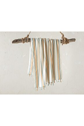 Samba Pamuklu Çizgili Peştamal 90x160 Cm Sarı-yeşil