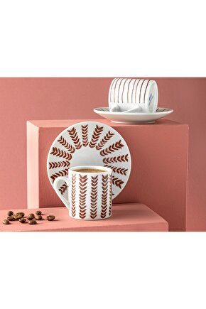 Enda Porselen 2li Kahve Fincan Takımı 80 Ml Bordo