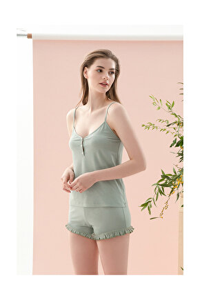 Pure Basic Viskon Kadın Pijama Takımı Mint