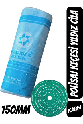150 Mm Polisaj Keçe Ve Grup Zımpara Mavi Cila Takımı