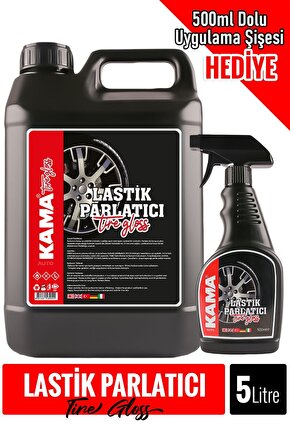 Auto Kama Lastik Parlatıcı (TİRE GLOSS) 5kg 500ml Dolu Uygulama Şişesi Hediye
