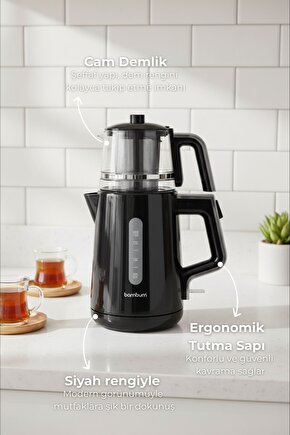 Force  Cam Demlikli Çay Makinesi