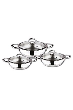 6 Parça Çelik Sahan Seti 1096