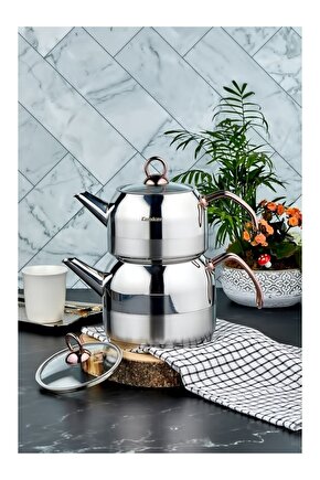 Tuana Çelik Çaydanlık Aile Boy Bakır