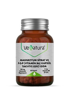 Magnezyum Sitrat Ve P-5-P Vitamin B6 90 Kapsül