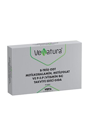 B-trio Odt Metilkobalamin, Metilfolat Ve P-5-p (vitamin B6) Takviye Edici Gıda