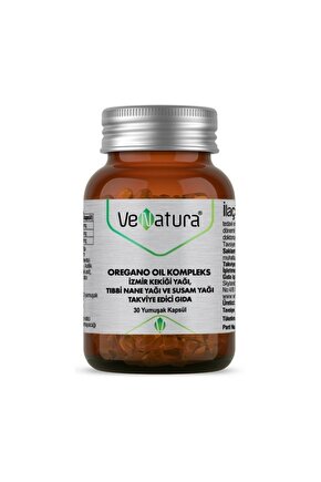 Oregano Oil Kompleks İzmir Kekik Yağı, Tıbbi Nane ve Susam Yağı 30 Kapsül
