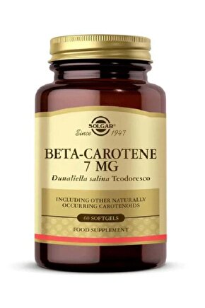 Beta Carotene 7 mg 60 Kapsül