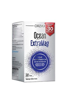 Orzax ExtraMag Üçlü Magnezyum Kombinasyonu 90 Tablet