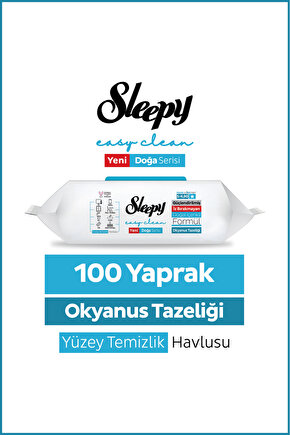 Ocean Yüzey Temizlik Havlusu Mendili Okyanus Tazeliği 100 Yaprak