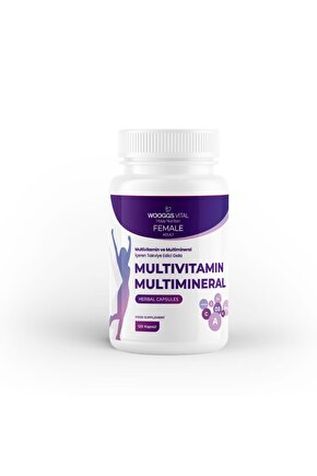 WOOGGS VITAL Female Multivitamin ve Multimineral İçeren Takviye Edici Gıda 120 Kapsül