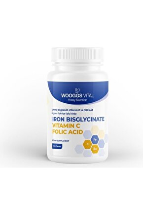 Wooggs Vıtal Iron Bısglycınate Vıtamın C Teg 120 Tablet