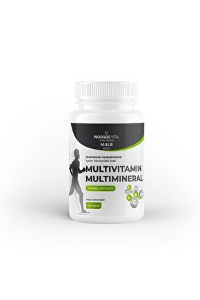 WOOGGS VITAL Multivitamin ve Multimineral Men İçeren Takviye Edici Gıda 120 Kapsül
