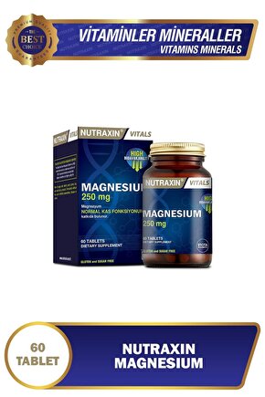 Magnezyum Sitrat 250 mg 60 Tablet Glutensiz