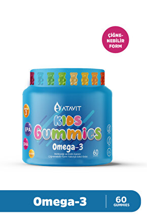 Gummies Omega-3 Balık Yağı KIDS 60 Çiğnenebilir Form