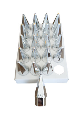 19mm Mermi Bijon Kapaği Parlak Gümüş 20li Set A Kalite