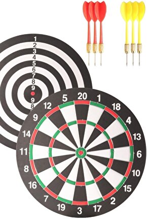 Dart Seti 38 cm (15 İnç) + 6 Dart Oku (6 Gr) Hedef Tahtası