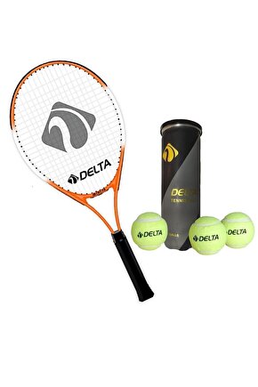 Max Joys 23 İnç Çocuk Tenis Raketi + Çantası + Vakumlu Tüpte 3 Adet Tenis Maç Topu Seti