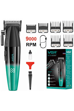V-003 Profesyonel Saç Kesme Ve Tıraş Makinesi - Renkli Taraklı Tam Set!